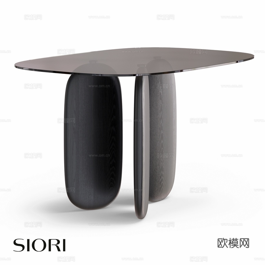 OM Siori 武士道玻璃餐桌 023d模型下载
