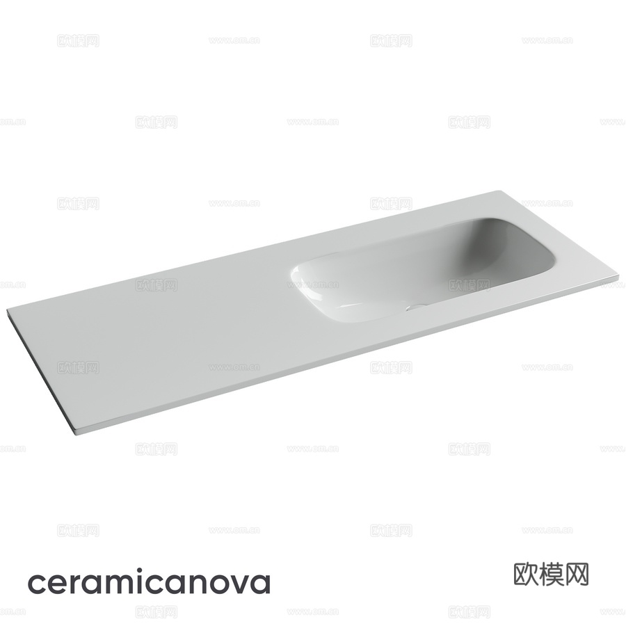 OM Grace台盆，右盆，无龙头3d模型下载