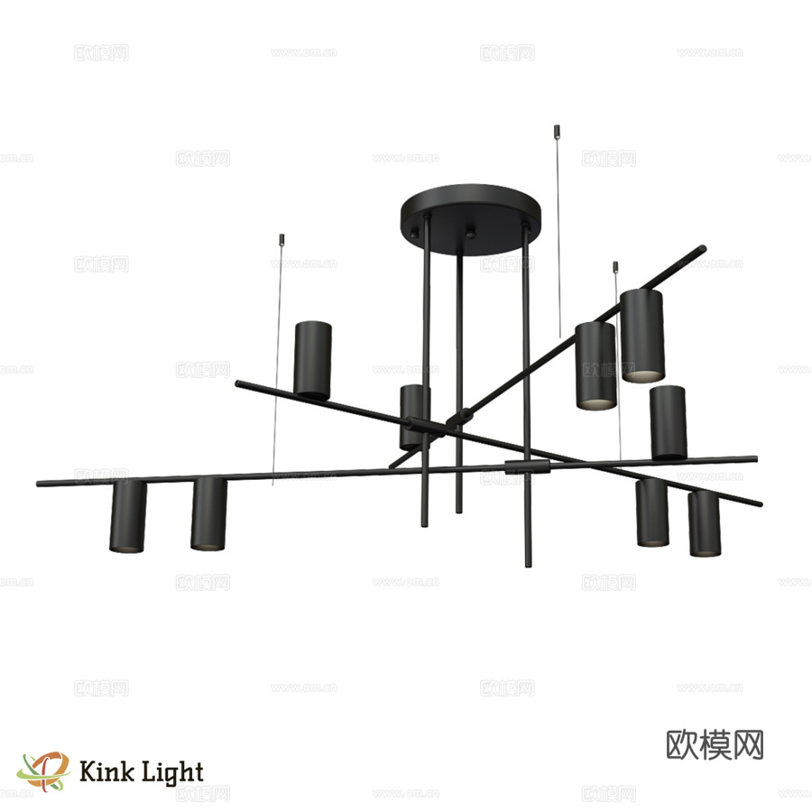 Riya 黑色水晶吊灯 07621-9, 193d模型下载