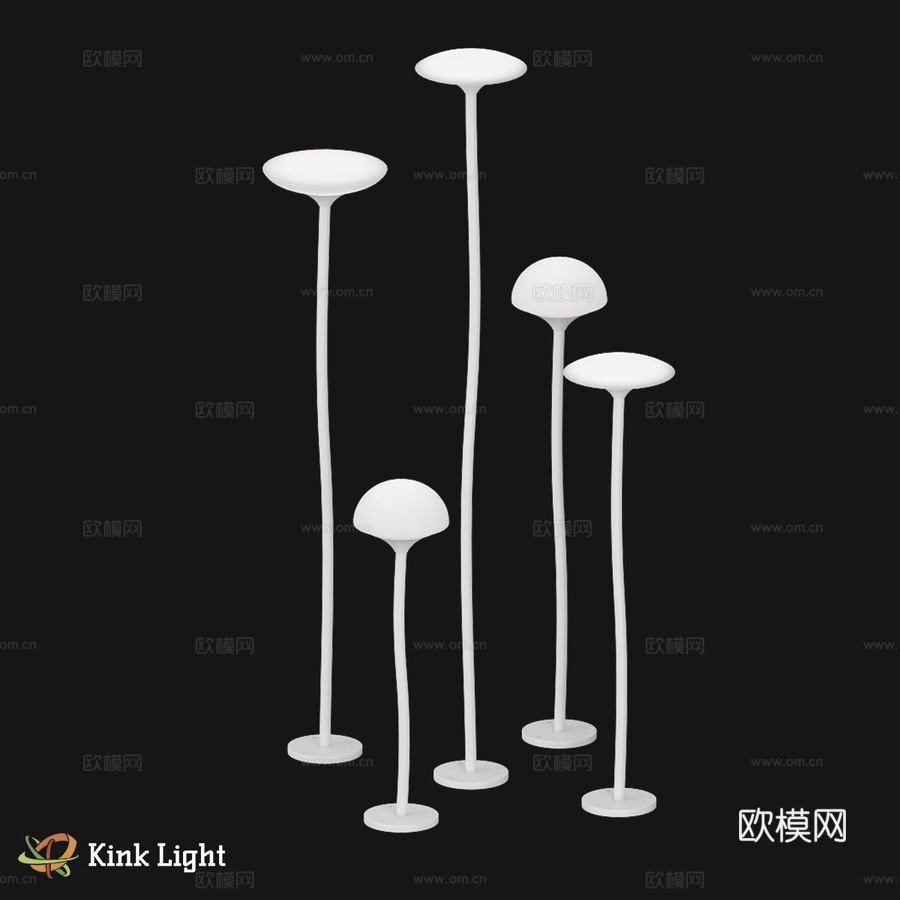 派克白色路灯 09500-5. 013d模型下载