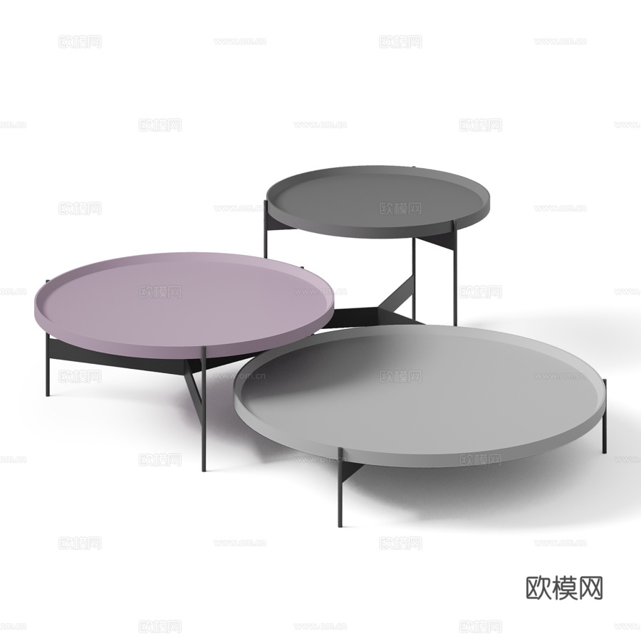 OM Marka Plate咖啡桌3d模型