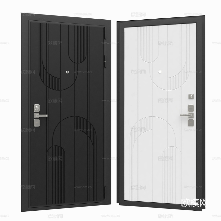 带芭芭拉03饰条的守护者入户门3d模型下载
