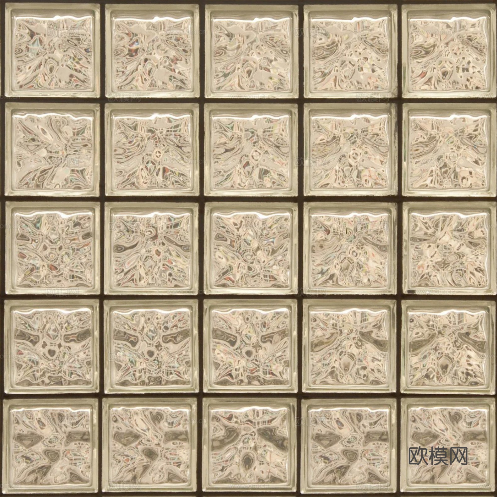 现代无缝玻璃砖 水晶玻璃砖贴图