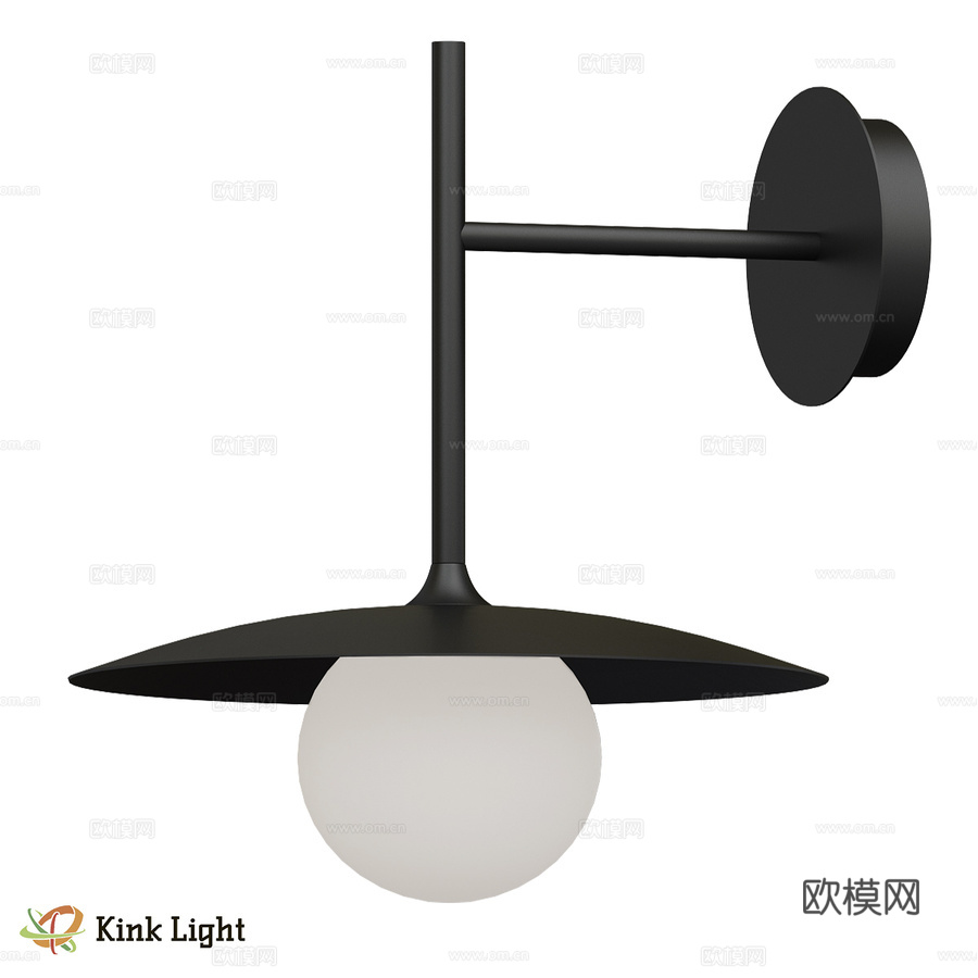 壁灯 Alison 黑色 08469W-1,193d模型下载