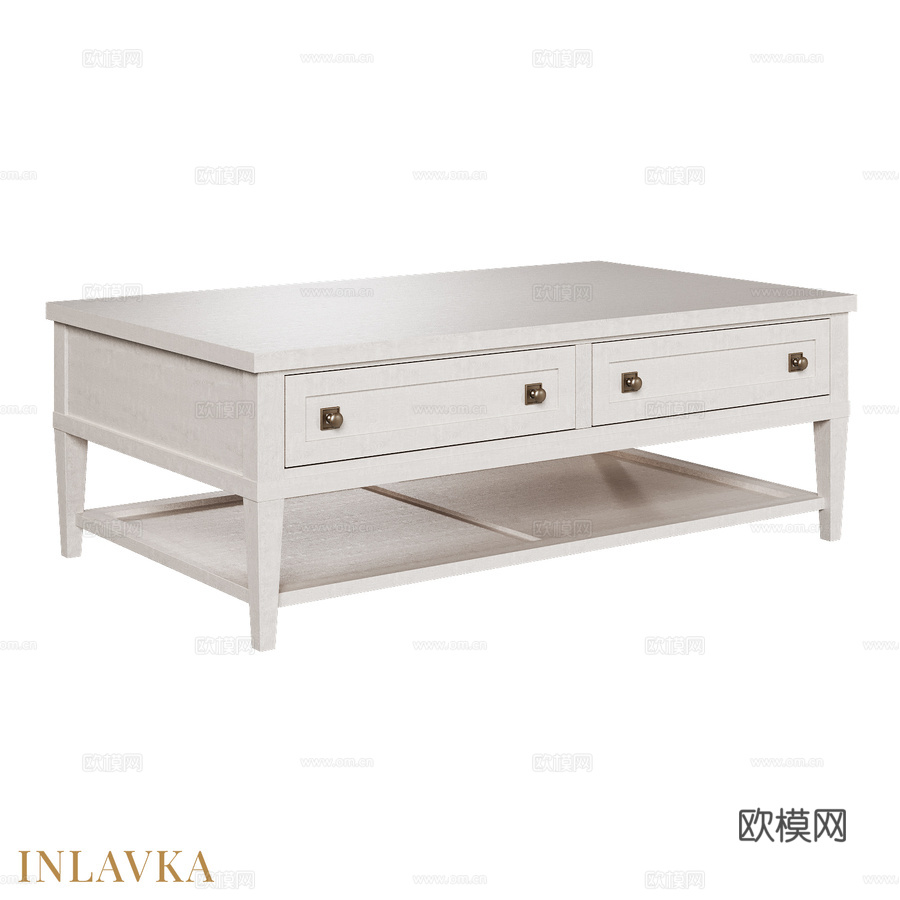 OM美式经典长方形鸡尾酒桌3d模型下载