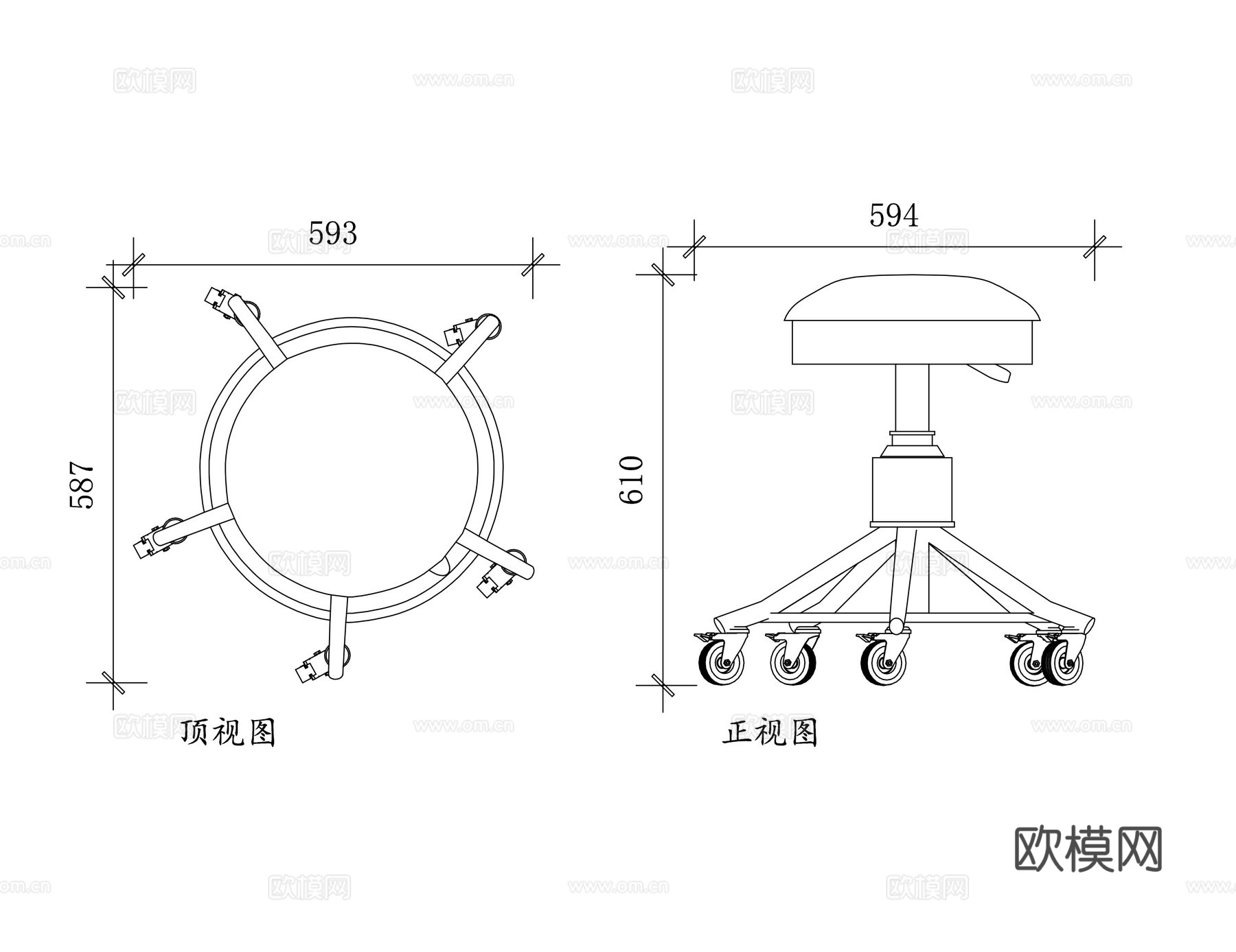手术椅 医用手术凳 手术室凳 医疗操作凳 外科手术凳cad施工图