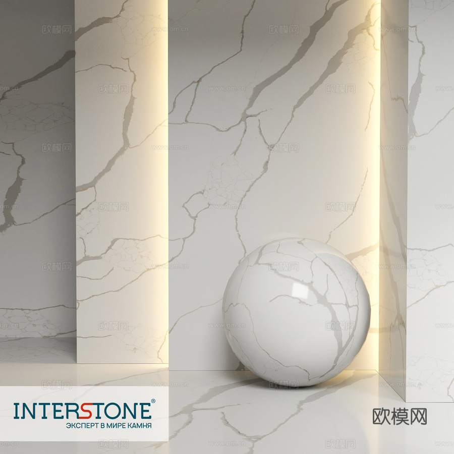 石英石 Noblle Quartz Q740 卡拉卡塔维纳托3d模型下载