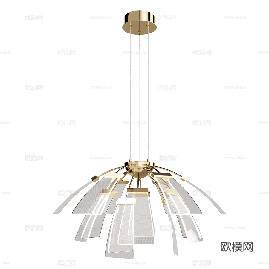 悬挂式水晶吊灯 WERTMARK HALLA WE455.13d模型下载
