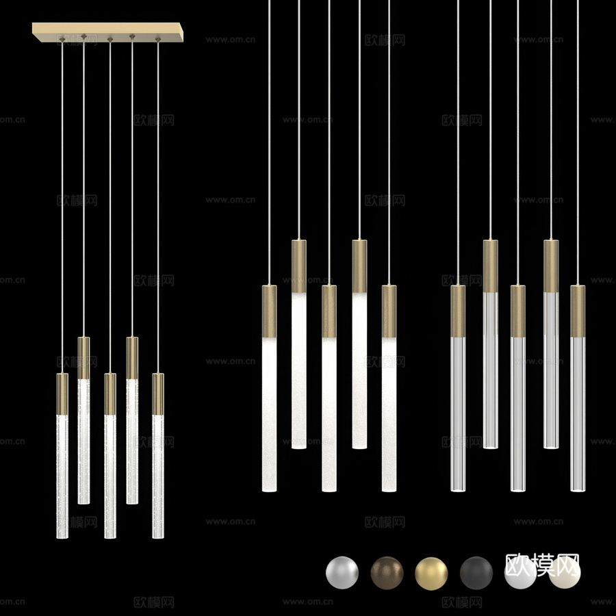 矩形底座吊灯 IT-Laser-Recta3d模型下载