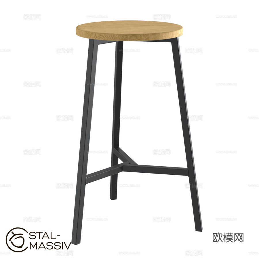 半高吧凳 TRH-63 by Stal-Massiv3d模型下载
