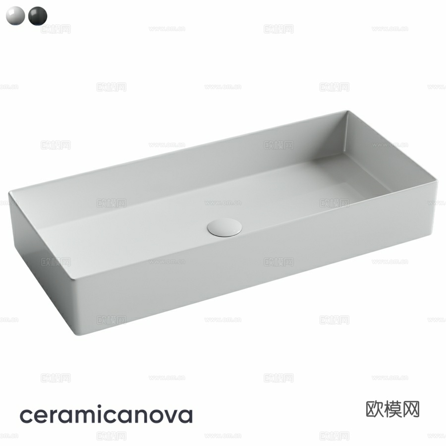 OM Element 悬挂式水槽 801x361x130 C3d模型下载