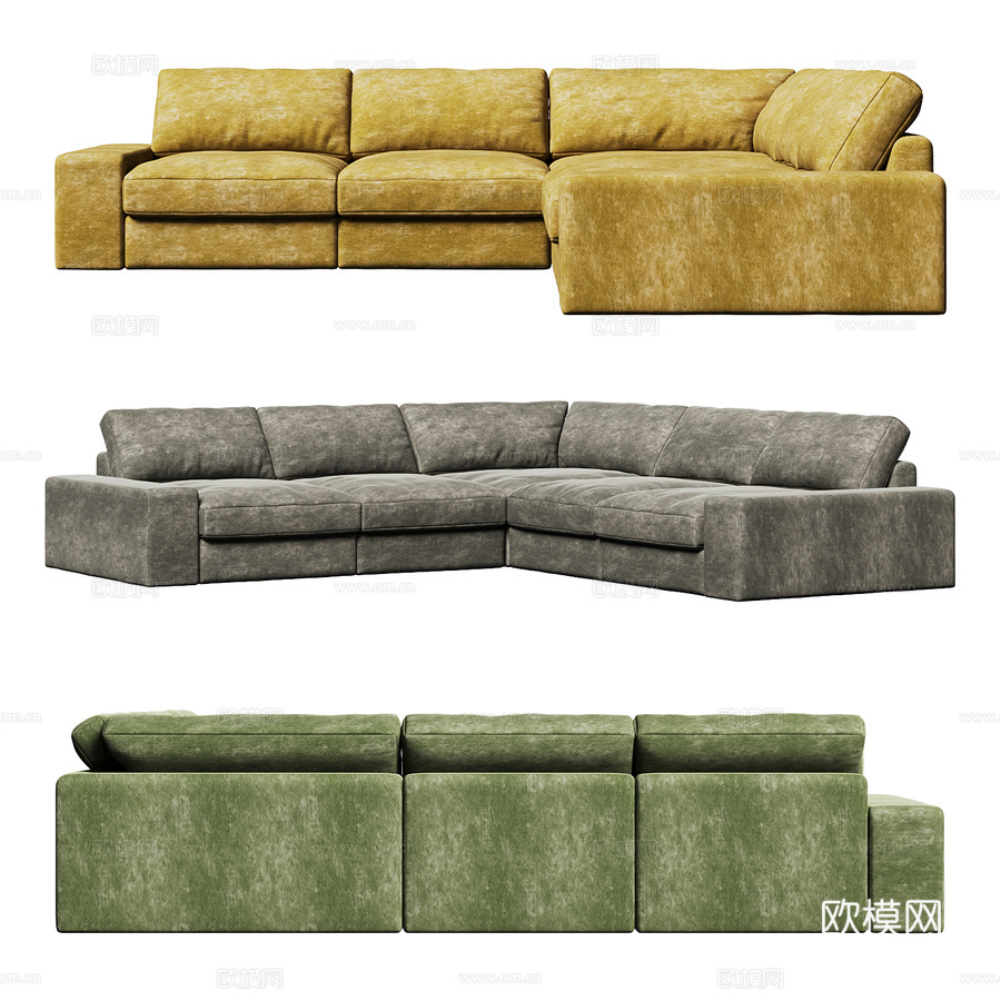 OM沙发Napoli套装E(F)、G、H3d模型