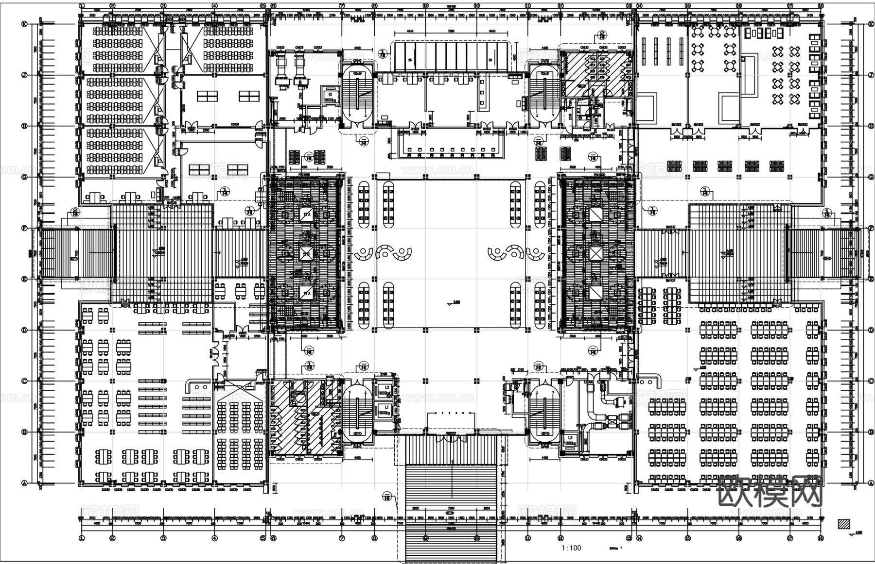 书店书咖cad 图书馆cadcad施工图