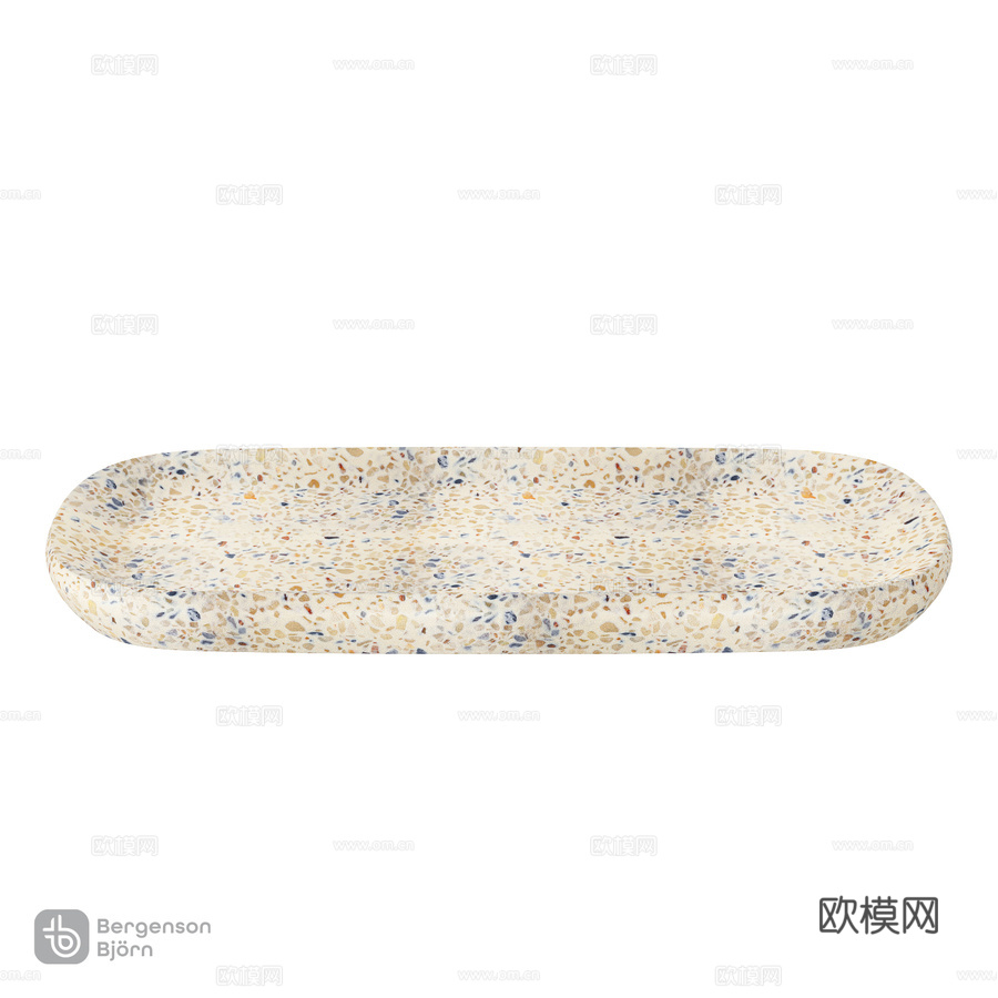 OM_ 浴室配件架 马赛克纹理 浅米色3d模型