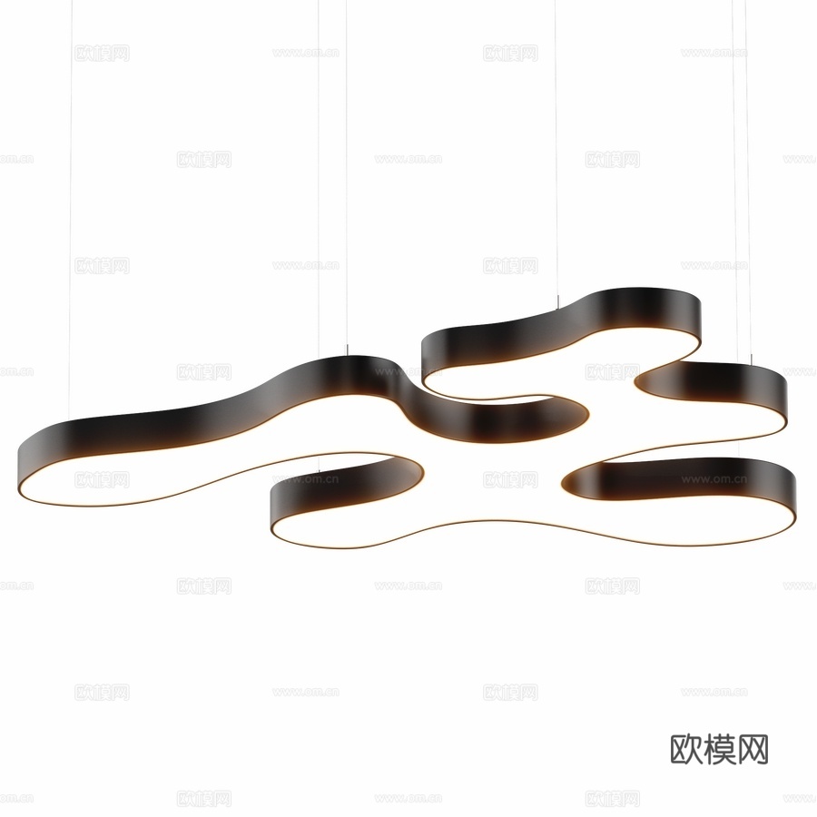 云系列S2100 OM LED吊灯3d模型下载