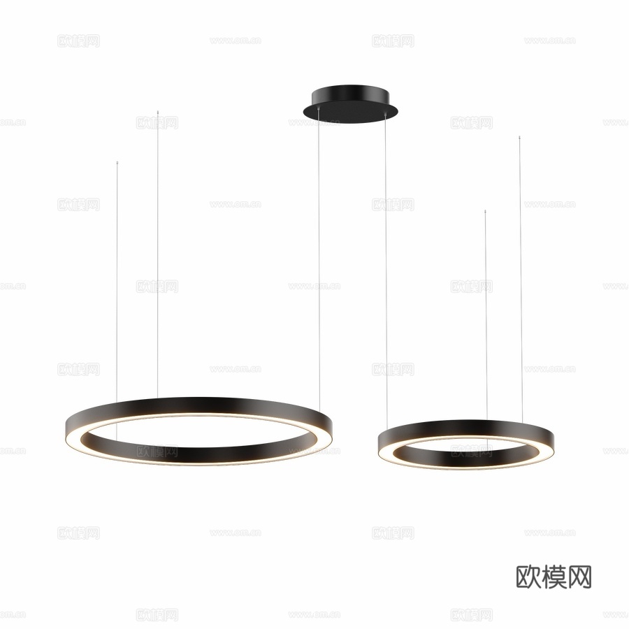 LED吊灯Corona水平环形403d模型