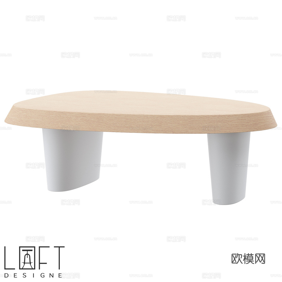 LoftDesigne 60986型号咖啡桌3d模型下载