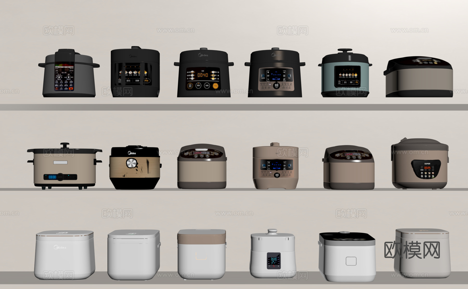 电饭煲su模型