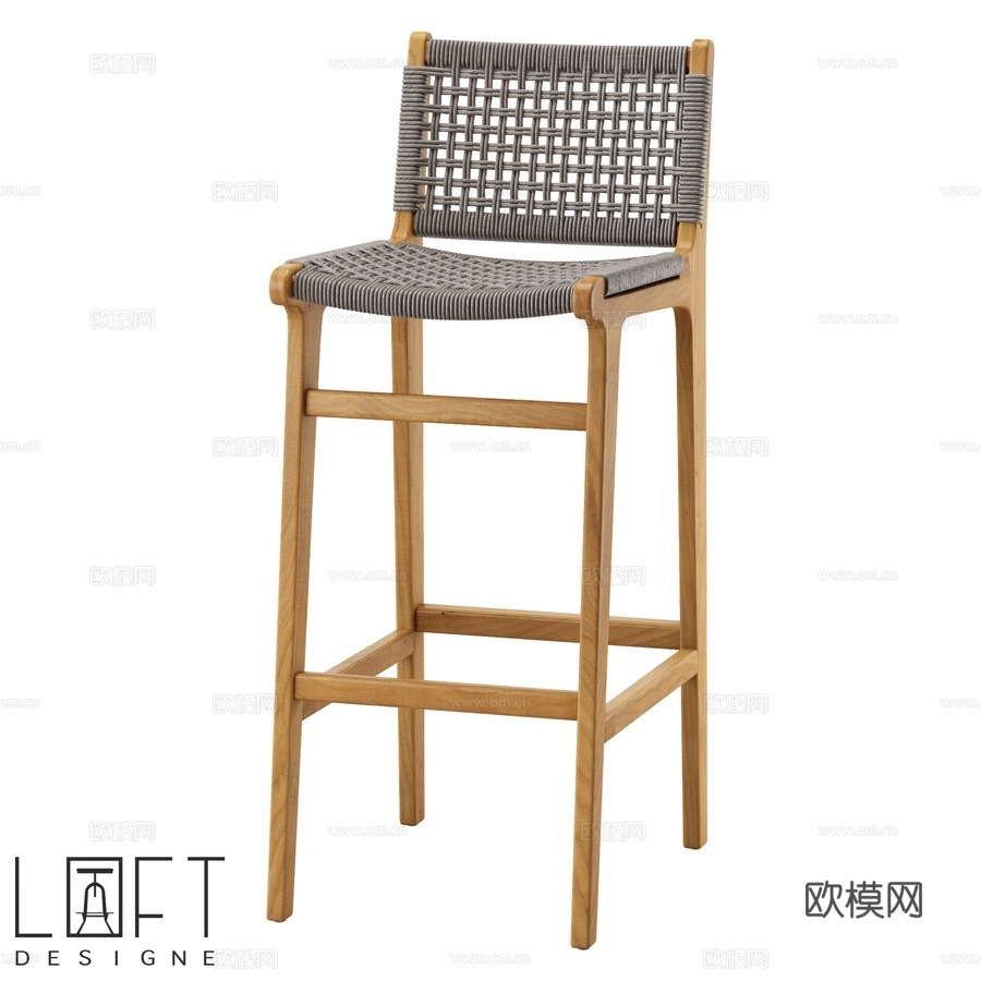 LoftDesigne 1574款吧凳3d模型下载