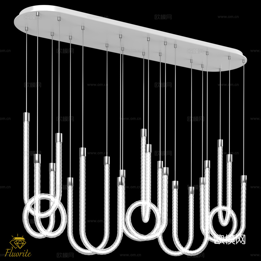 Levita 萤石吊灯 FL1180-10P (OM)3d模型下载
