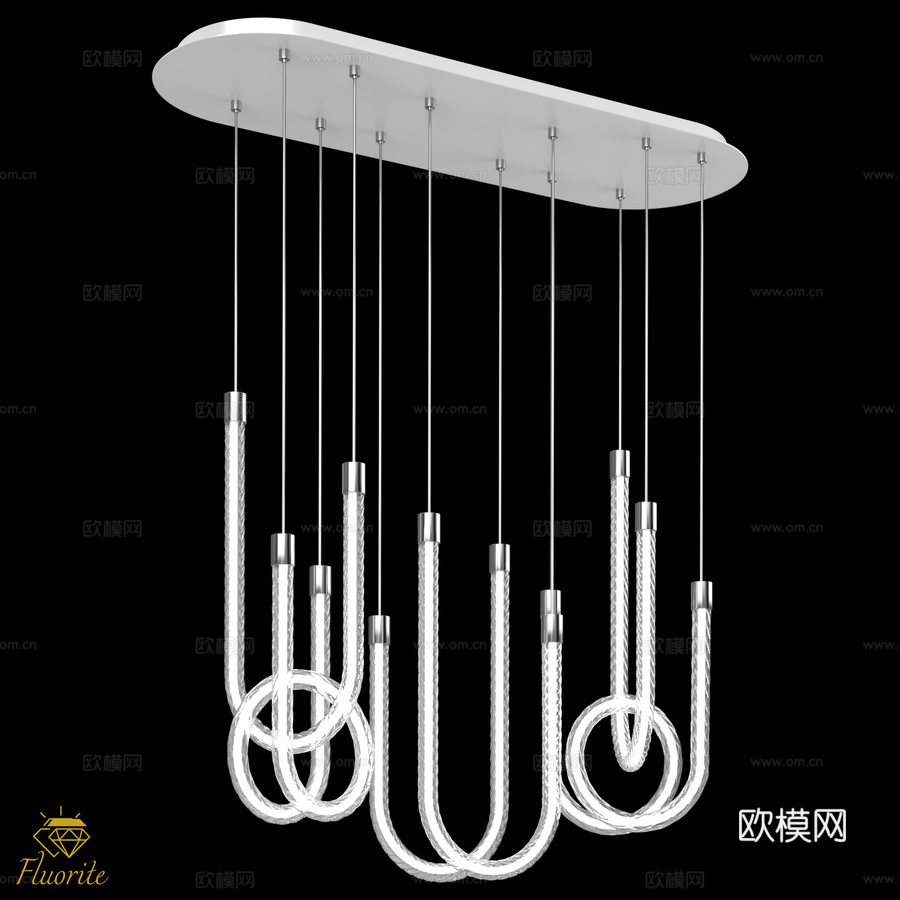 Levita 萤石吊灯 FL1180-6P (OM)3d模型下载