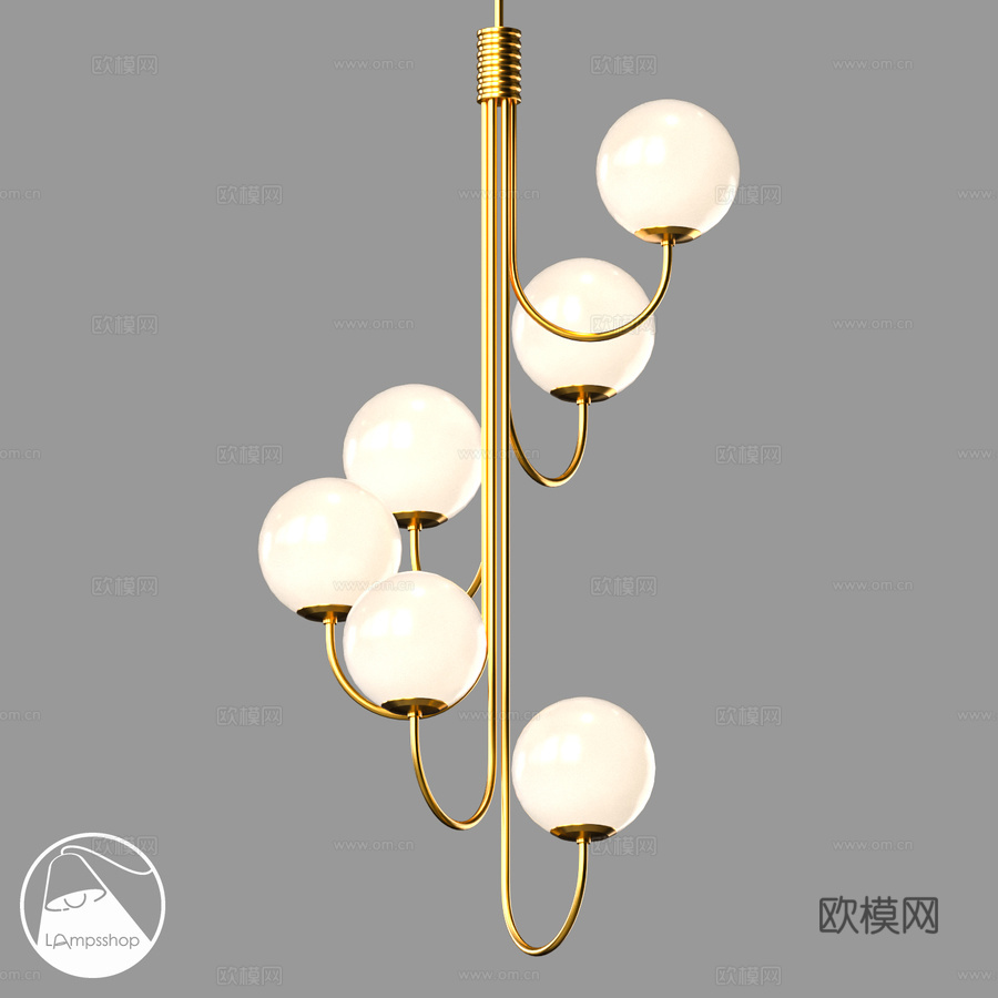 LampsShop.ru L1941 吊灯 沙娜3d模型下载