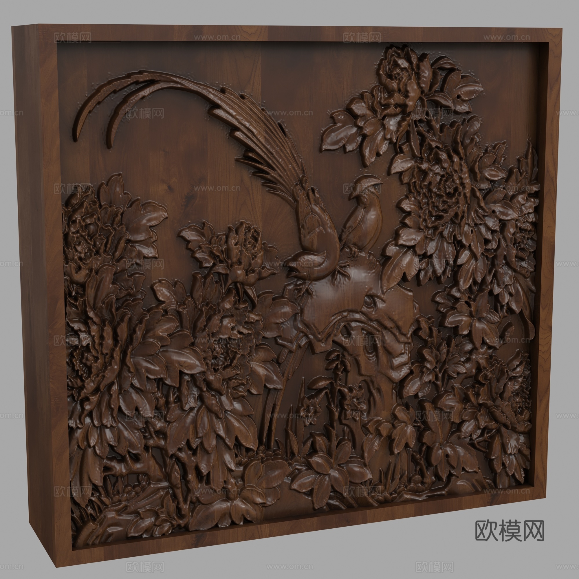 现代浮雕墙3d模型下载