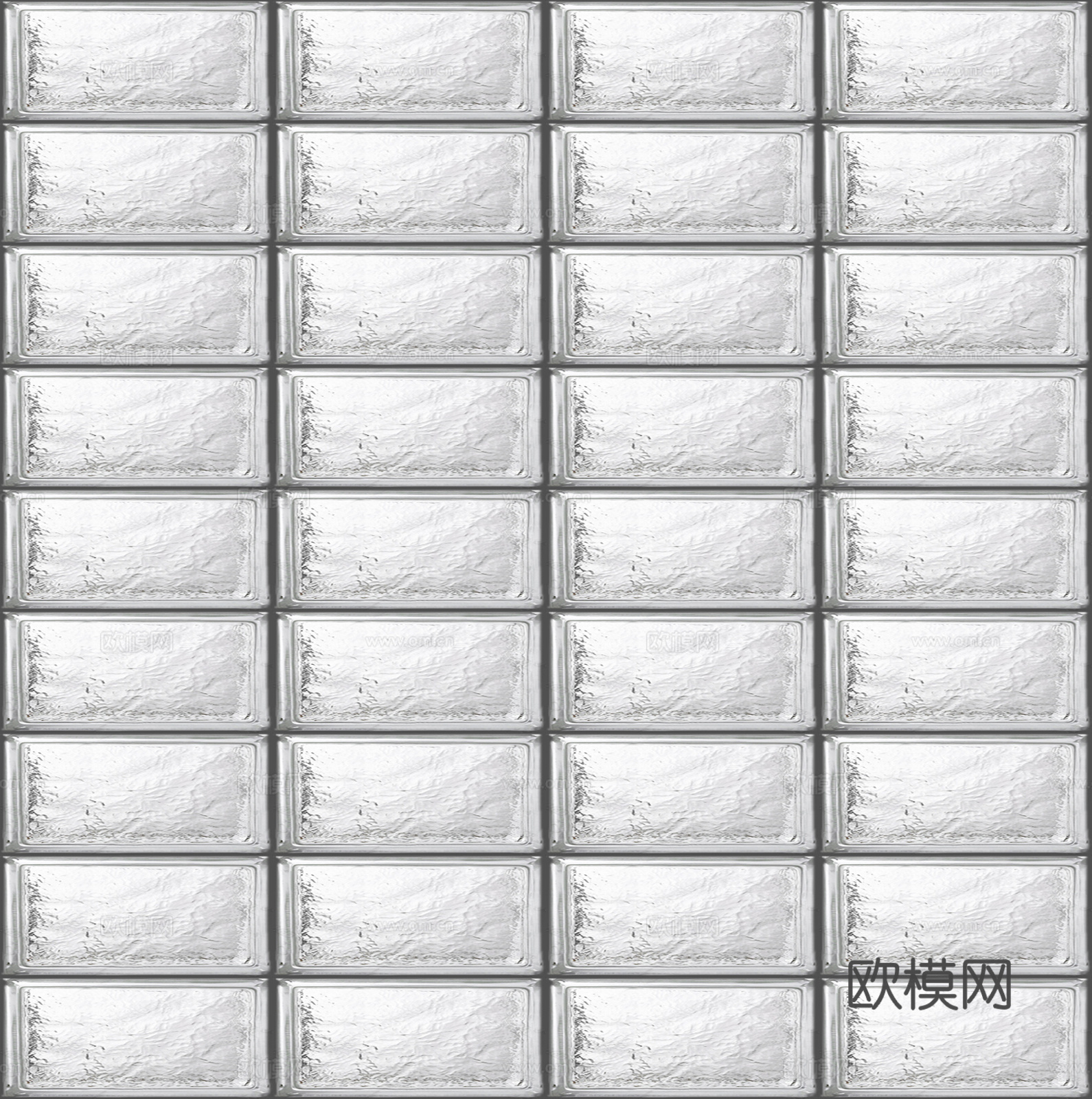无缝冰影空心玻璃砖水晶砖贴图