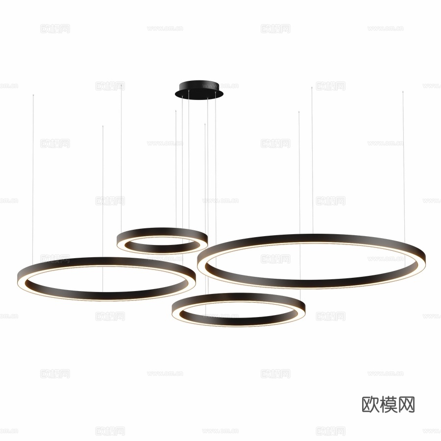 LED吊灯Corona水平环形灯40 60 803d模型下载