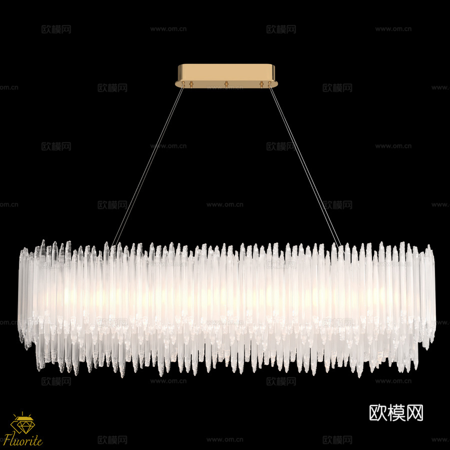 塞莱娜萤石灯 1400毫米 FL1192-19PO (OM)3d模型