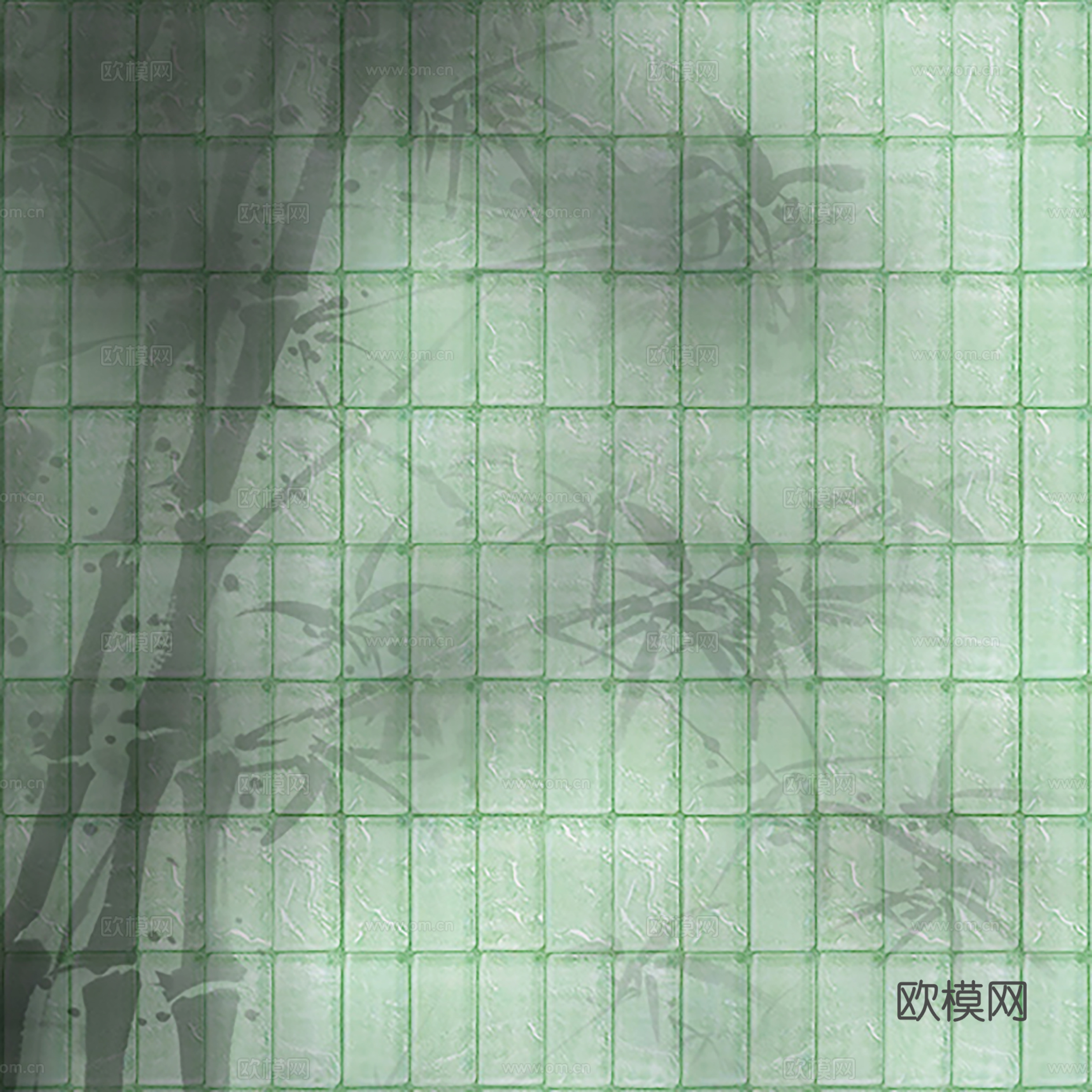 新中式中式玻璃砖 渐变玻璃砖贴图