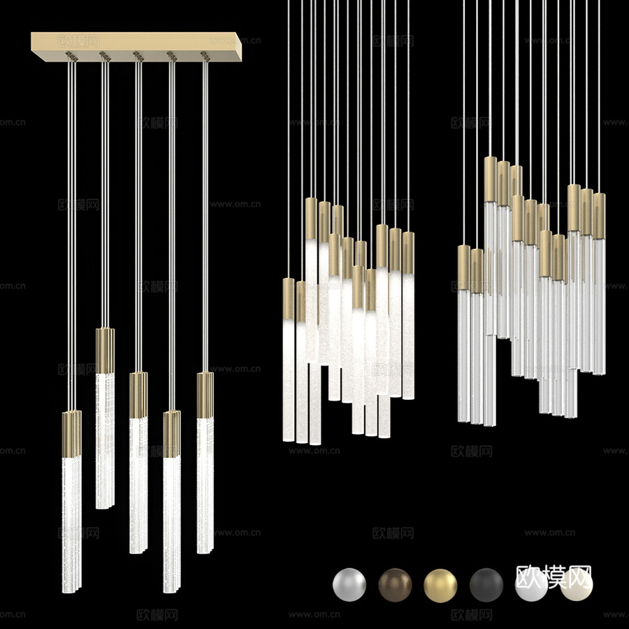 矩形底座吊灯 IT-Laser-Recta3d模型