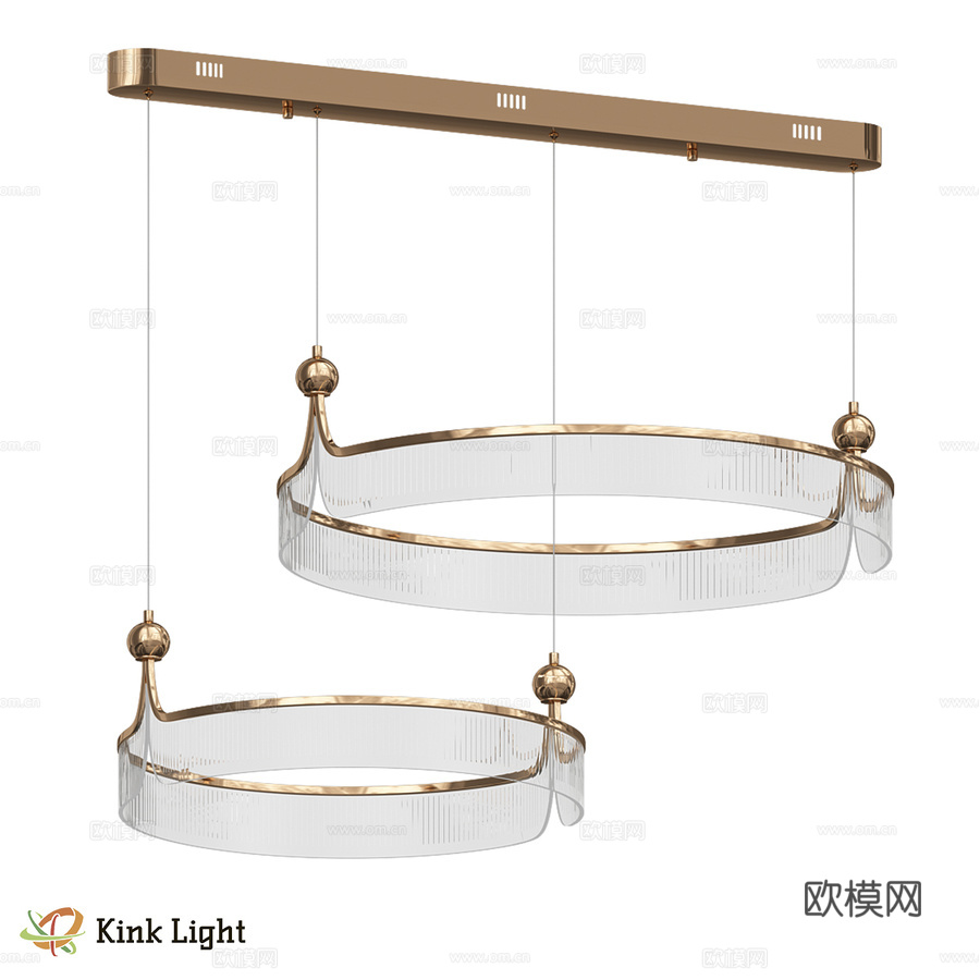 Rival法式金吊灯08045-80+60.373d模型下载