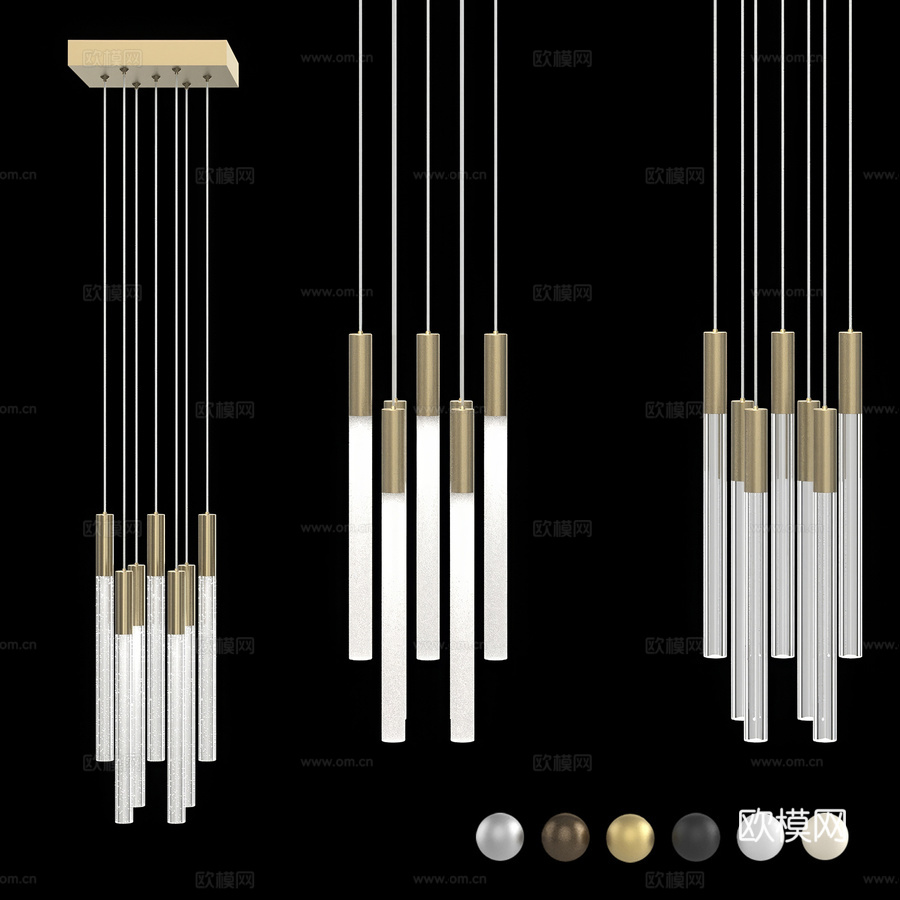 方形底座吊灯 IT-Laser-Square-25x3d模型下载