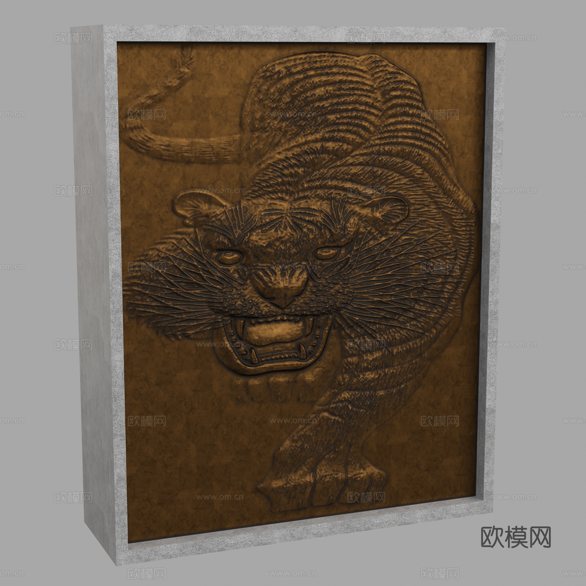 现代浮雕墙3d模型下载