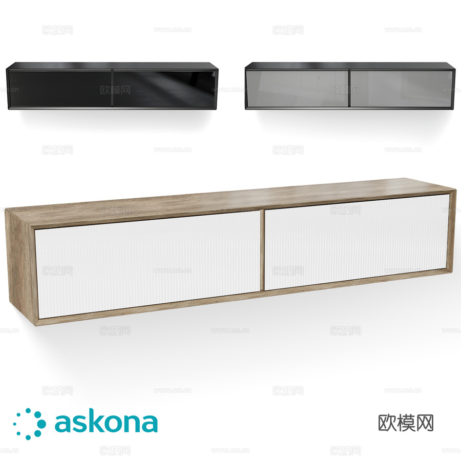 双门壁柜（横向）G3d模型下载