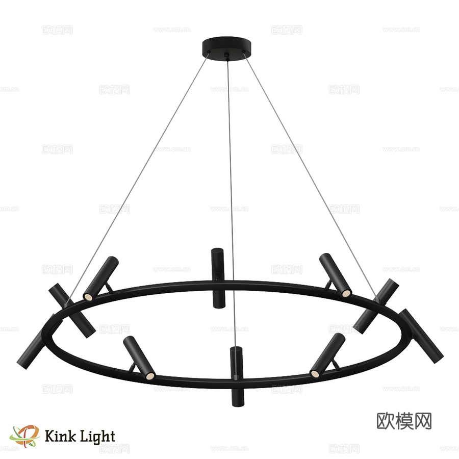 Veronia黑水晶吊灯 07613-10A,193d模型下载