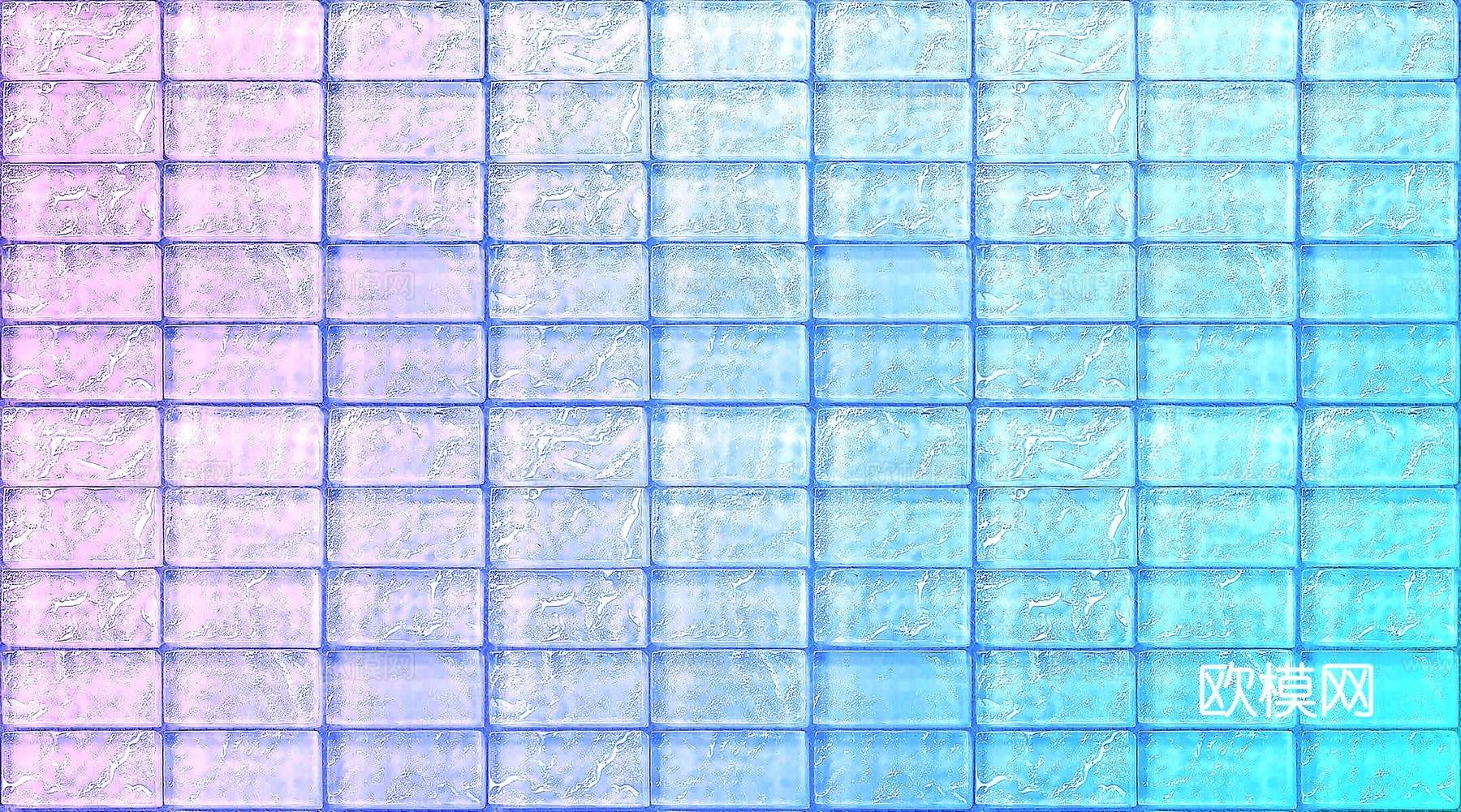 现代玻璃砖 渐变玻璃砖 渐变玻璃贴图