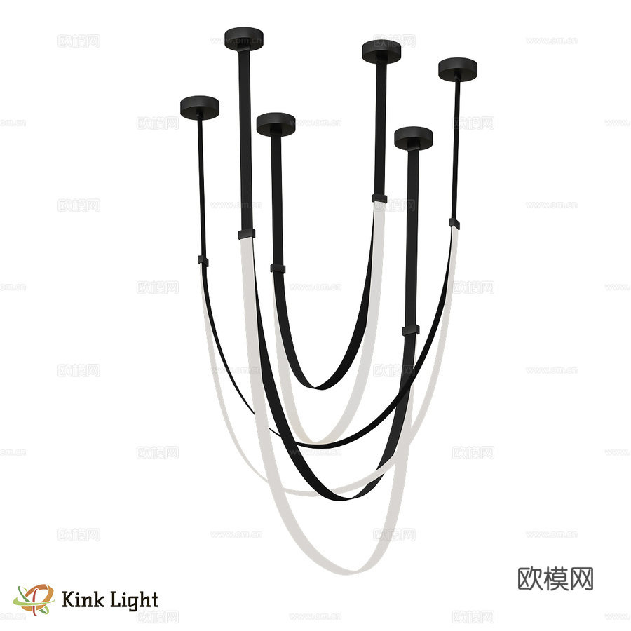 悬挂灯Lird黑色07689A-150+180+210,193d模型下载