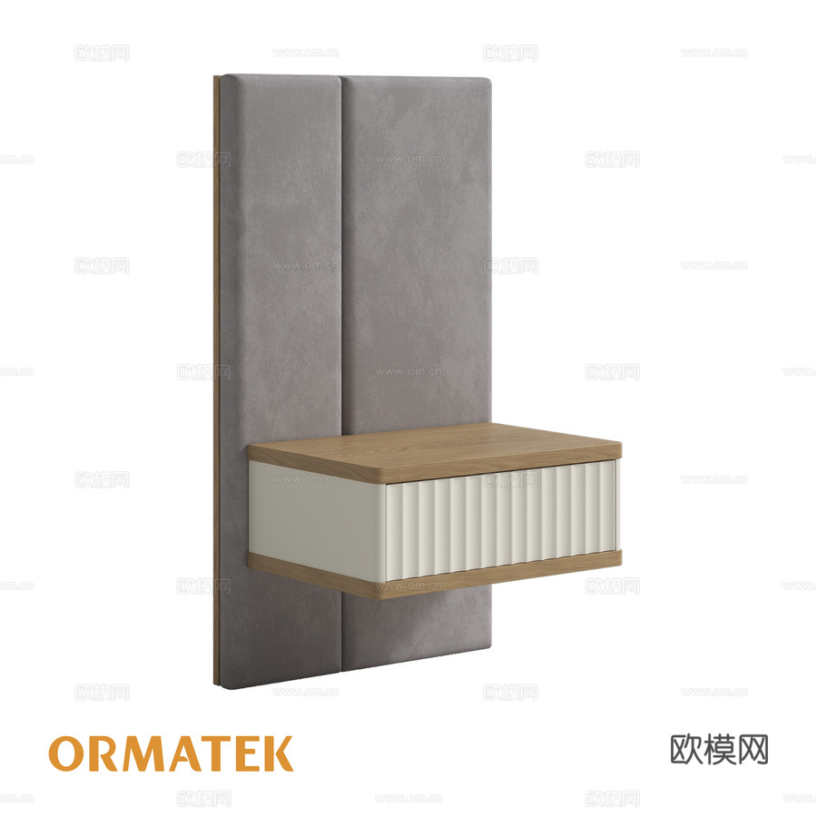 带柜式长条形侧墙板3d模型下载