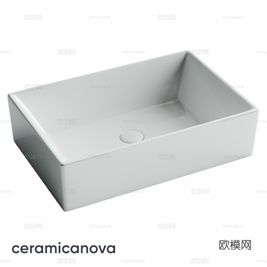 OM 洗脸盆碗顶部矩形 Element 5903d模型下载