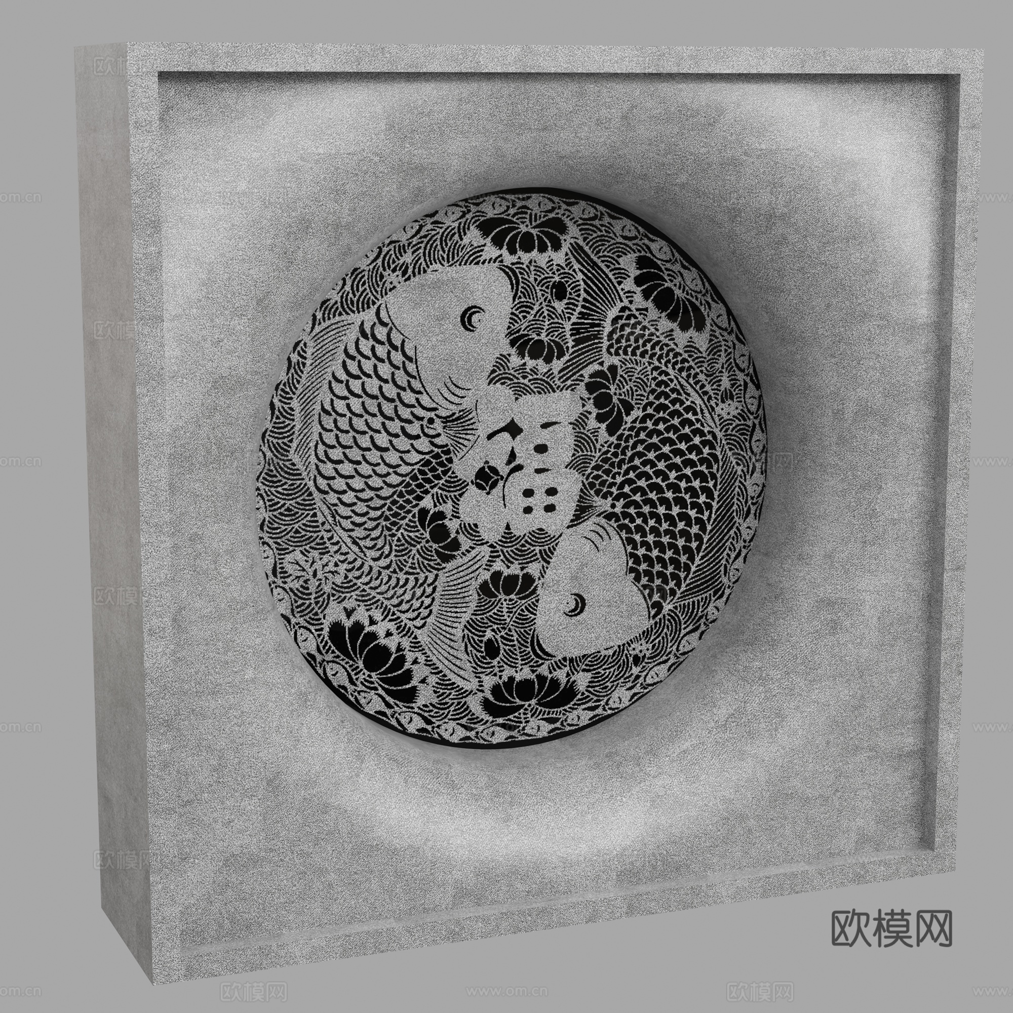 现代背景墙3d模型下载