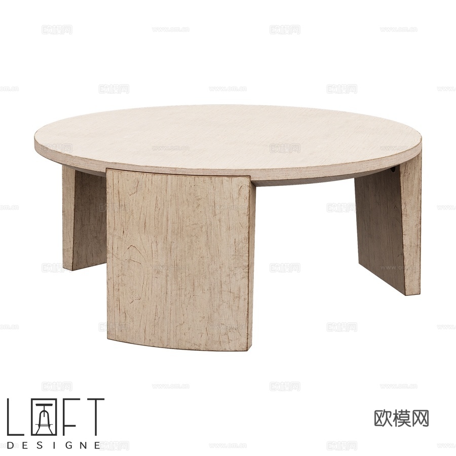 LoftDesigne 60442款咖啡桌3d模型下载