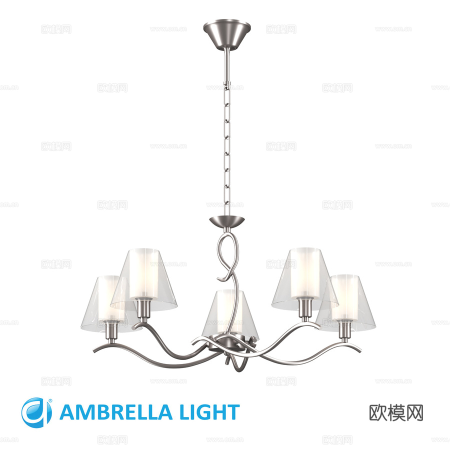 OM吊灯LH57081，伞形灯3d模型下载