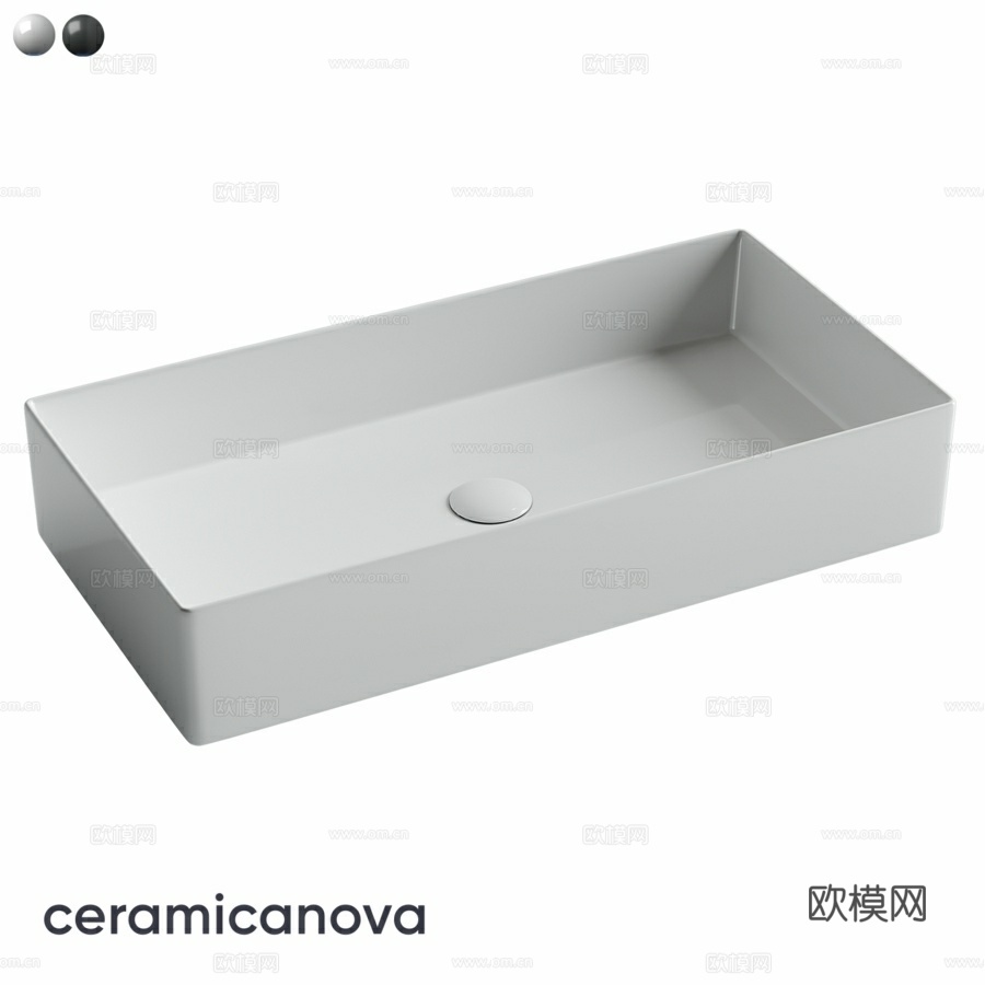 OM Element悬挂式水槽 701x361x13 0 C3d模型下载