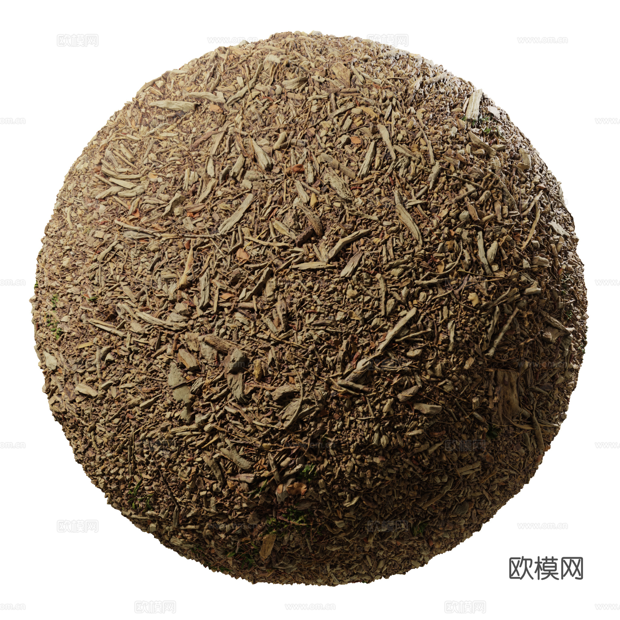 自然风格碎木片地表材质 土壤 碎木片 木屑 花园地面