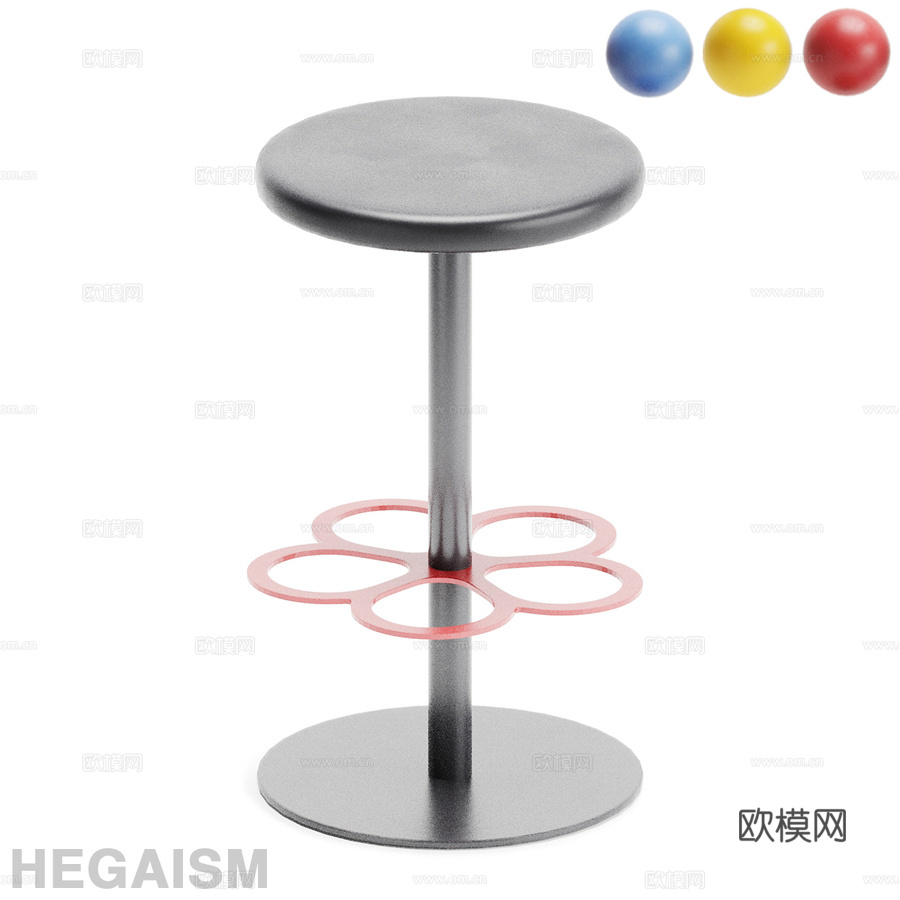 OM Hegaism HYDRANT 半高脚凳3d模型下载