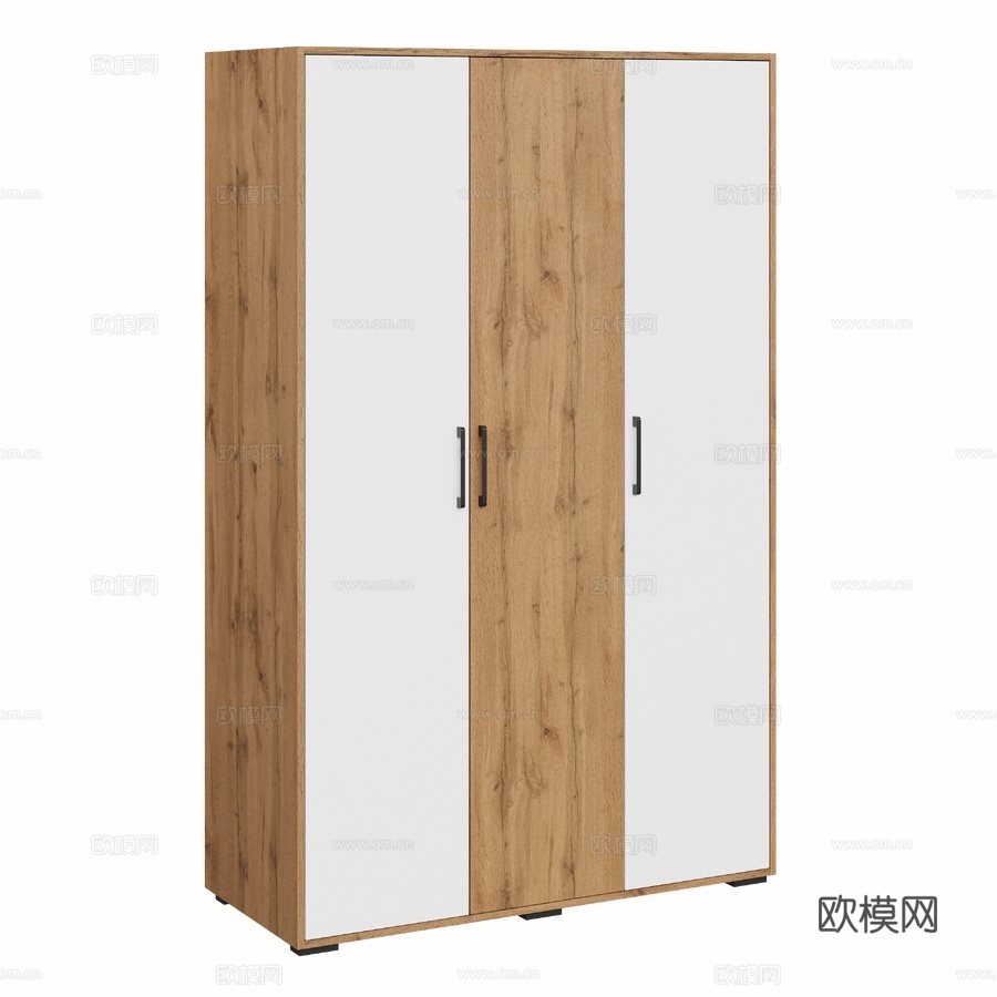 OM衣柜DIWO科斯特罗马120x191x52厘米，三门款3d模型下载