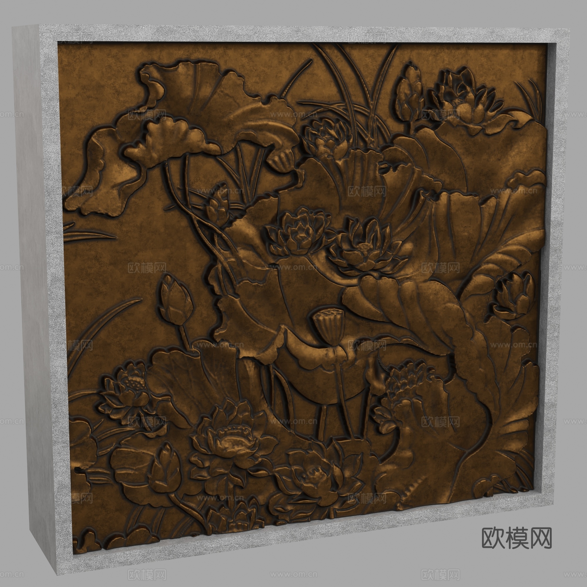 现代浮雕墙3d模型下载