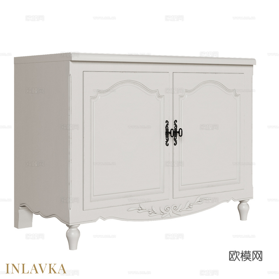 OM底座110厘米双门厨房，不含台面3d模型下载